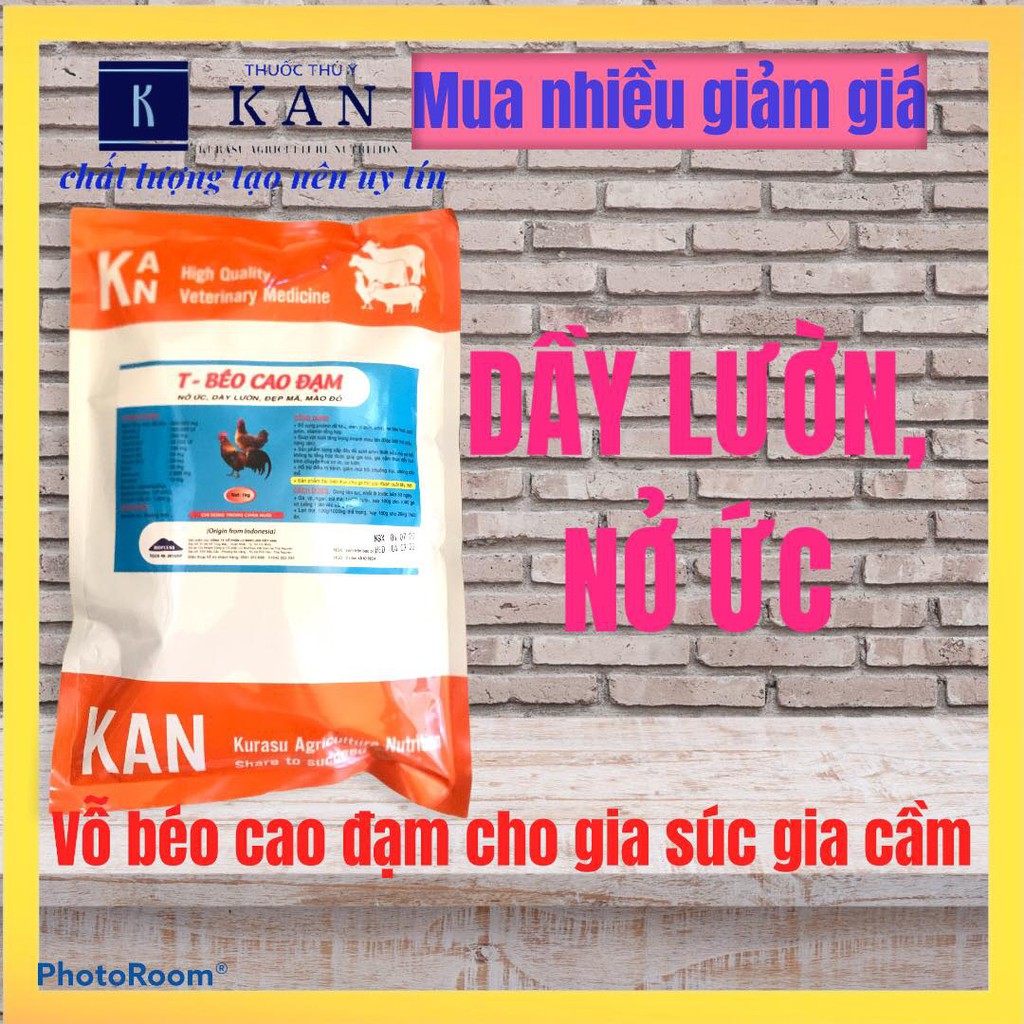 Vỗ Béo, Tăng Trọng Nhanh Cho Gia Súc, Gia Cầm; Bung Lông, Nở Vai, Dày Lườn Gà, Lợn