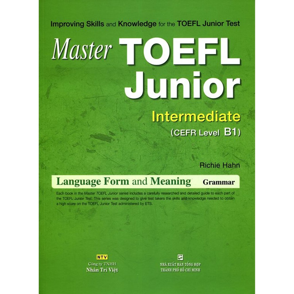 Sách - Master TOEFL Junior Cefr Grammar Intermedicate Level B1 (Không CD)
