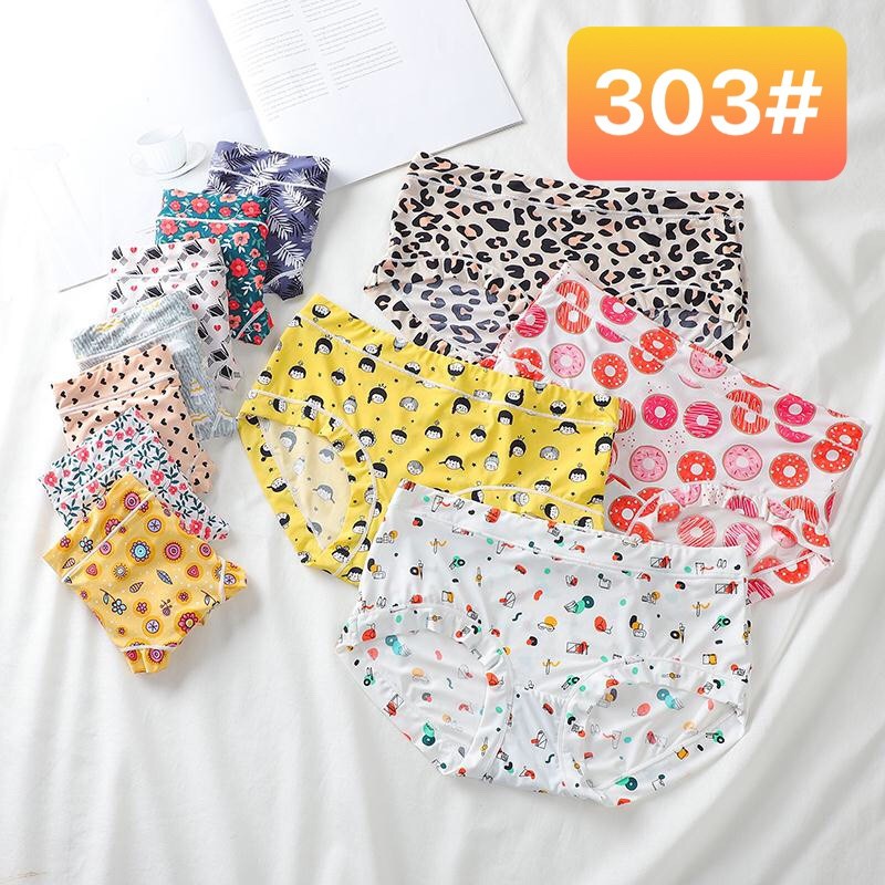COMBO 5 QUẦN THUN LẠNH ĐIỀU HÒA LƯNG CAO HỌA TIẾT 303
