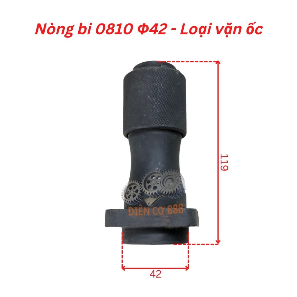 Bộ Đầu bi gài mũi và Nòng ống thép - Cổ đục Makita 0810 bắt ốc ø42mm
