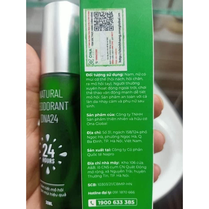 Xịt ngăn mùi cơ thể ONA24