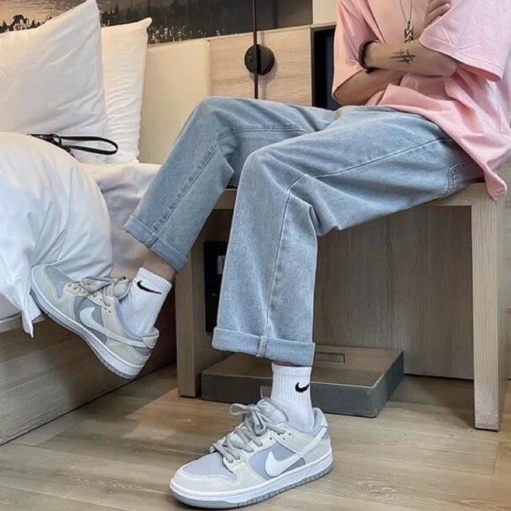 Quần Jean baggy, quan nam nữ ống rộng mã TRR-01 Style hàn quốc