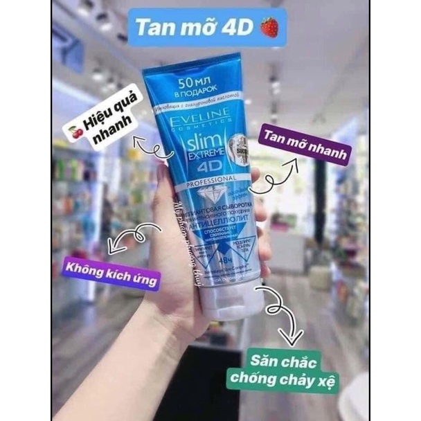 Kem Tan Mỡ - Slim 4D Nga 250ml , hàng chuẩn !