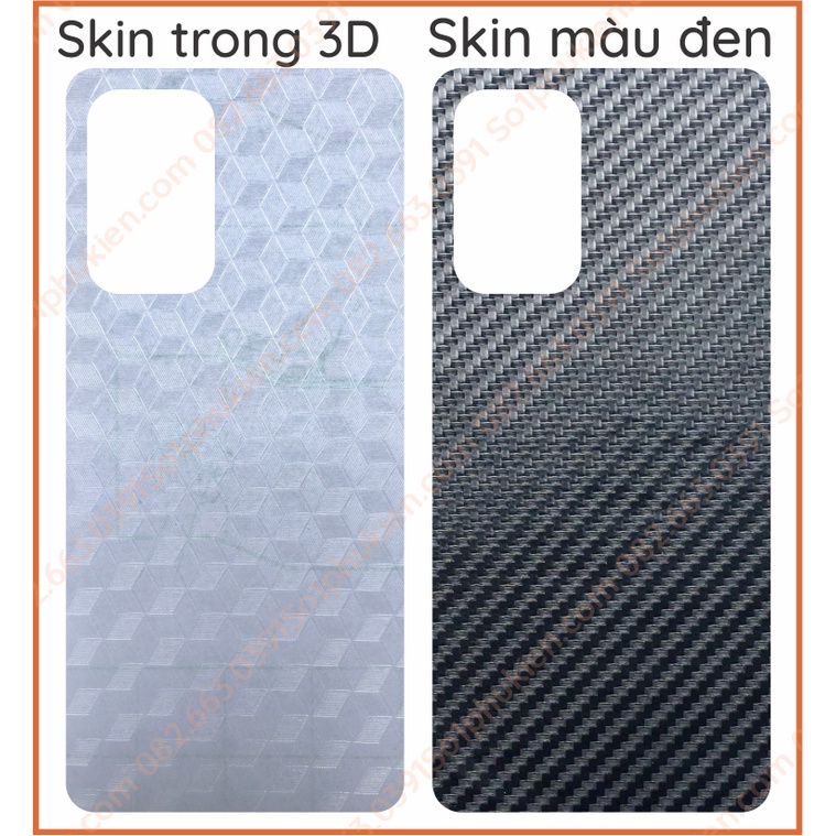 Miếng dán mặt lưng skin carbon Samsung A53 5G A73 5G