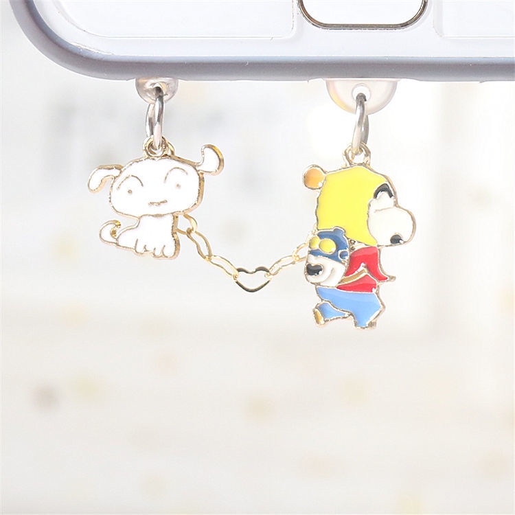 Ba Lô Mini Hình Cậu Bé Bút Chì Shin-Chan Dễ Thương Chống Bụi Trang Trí Cổng Sạc Tai Nghe Điện Thoại Thông Dụng Co