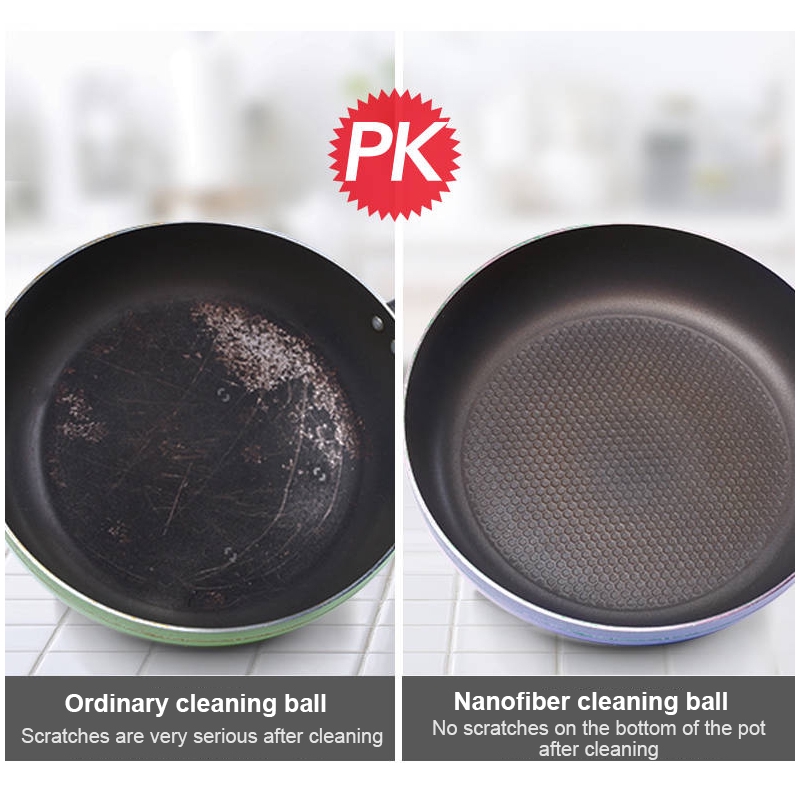Miếng rửa chén sợi nano hình quả bóng tiện lợi dành cho nhà bếp