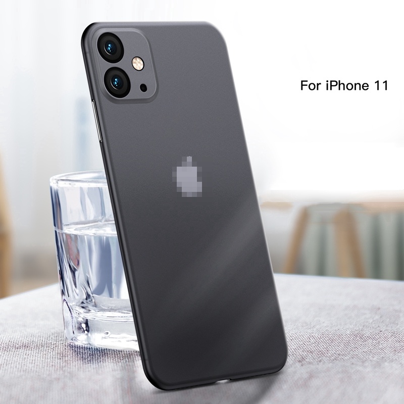 Ốp điện thoại mặt nhám siêu mỏng 0.4mm cho iPhone 12 Mini 11 Pro Max X XS XR 7 8 Plus SE 2020