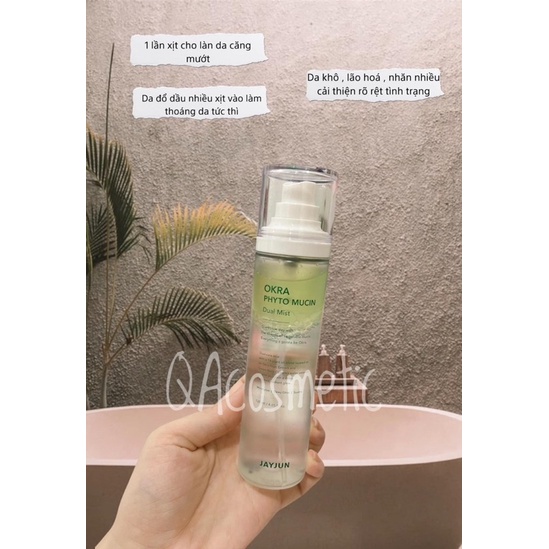 Xịt Cấp Ẩm Chuyên Sâu Từ Thực Vật. OKRA PHYTO MUCIN 120ml