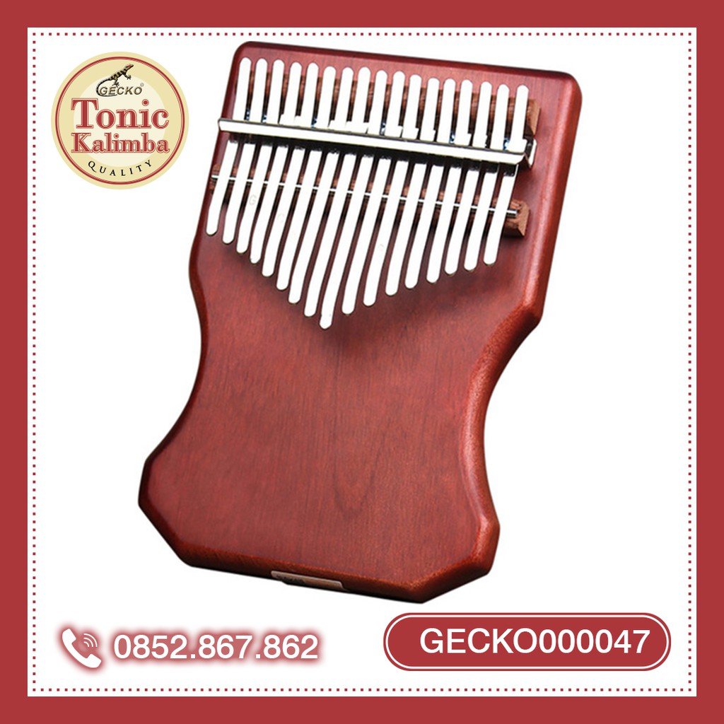 [CÓ SẴN] Đàn kalimba 17 phím gỗ nguyên khối Mahagony GECKO000047