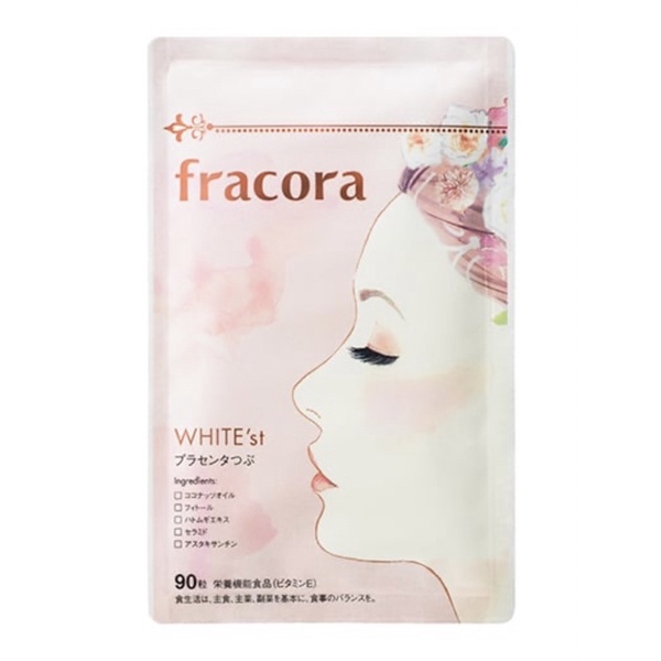 VIÊN UỐNG  ĐẸP DA NHAU THAI FRACORA WHITE PLACENTA 11,300mg  - Nhật Bản.