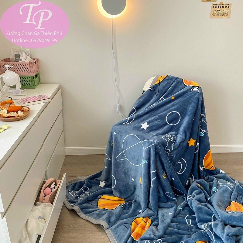 Chăn Tuyết Nhung Hàn Quốc Cao Cấp - Cân Nặng : 1,5kg - ( Kích Thước 2m x 2m3 )
