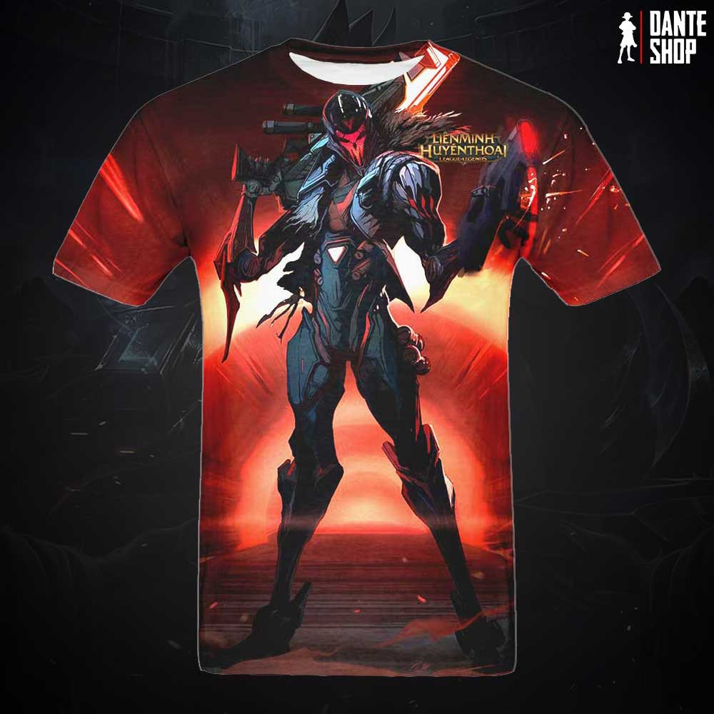 Áo Liên Minh Huyền Thoại - In 3D - Siêu Phẩm Yasuo, Zed, Master Yi, Jhin - Chuyên áo lmht, Liên Quân