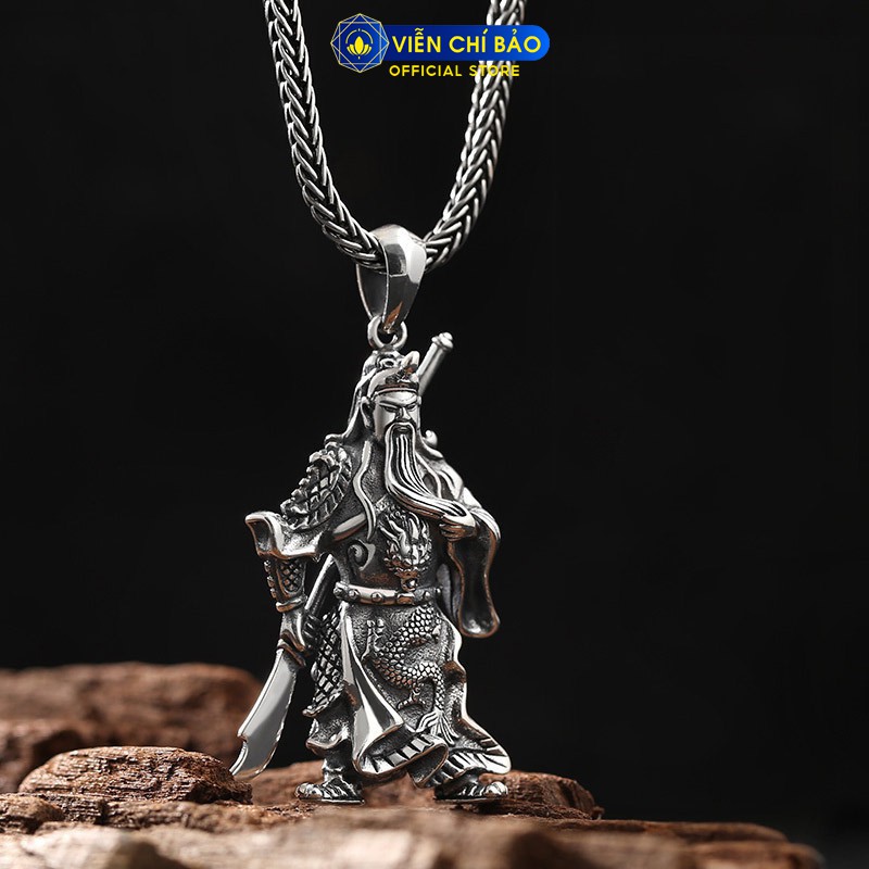 Mặt dây chuyền bạc nam Quan Công võ thánh chất liệu bạc Thái 925 thương hiệu Viễn Chí Bảo M100512