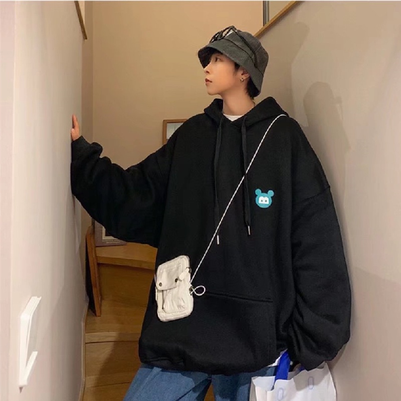 Áo hoodie Thể Thao Dáng Rộng In Chữ Phong Cách Hip Hop Đường Phố Mùa Đông Cho Nam Cỡ Lớn M-5XL