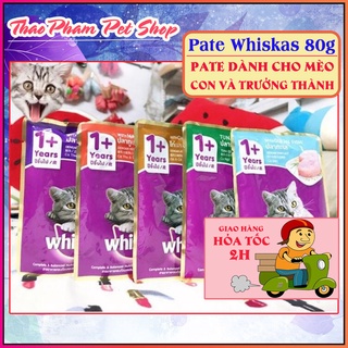 Pate Whiskas cho mèo con và mèo lớn - Gói 80g