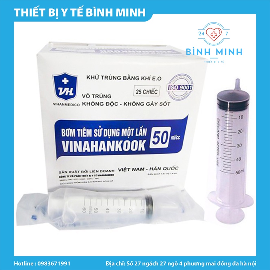 BƠM KIM TIÊM SỬ DỤNG MỘT LẦN VINAHANKOOK CÁC LOẠI