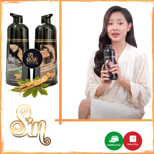 [CHÍNH HÃNG - GỘI LÀ ĐEN] Dầu Gội Nhân Sâm Sin Hair, Phủ Nâu Và Đen Cho Mọi Loại Tóc | BigBuy360 - bigbuy360.vn