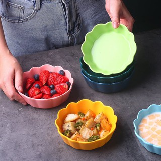 Bát miệng hoa 4 màu trơn, tô sứ cao cấp, phụ kiện bàn ăn: 11.32.1