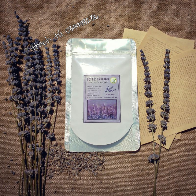 100g bột dẻo đắp mặt hoa oải hương nguyên chất