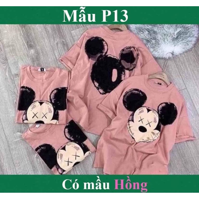 (ẢNH THẬT)Mua 1 Tặng 1 ÁO THUN NỮ MÀU HỒNG NỮ TÍNH-IN HÌNH MICKEY CỰC DỄ THƯƠNG, COTTON 100%