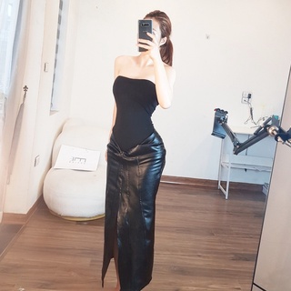 Váy Lucy phối da