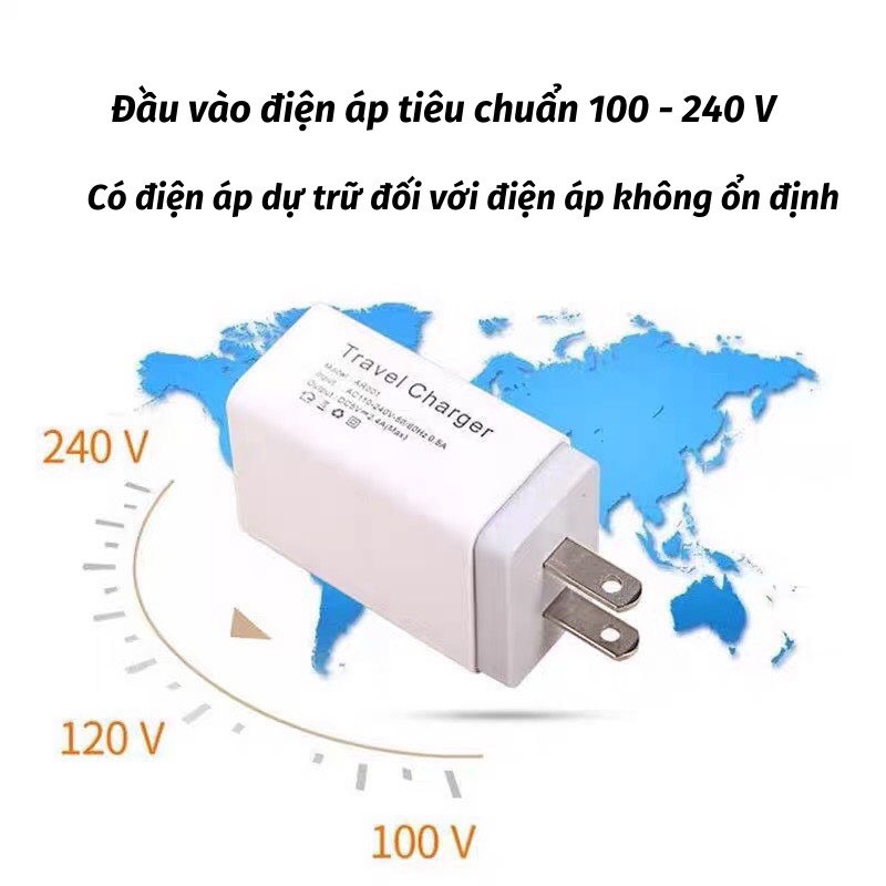 Củ Sạc Điện Thoại Củ Sạc Nhanh 2 Cổng Hỗ Trợ Sạc Nhanh Tiện Dụng Cho Nhiều Loại Máy Đèn Rọi Ray Asaki | BigBuy360 - bigbuy360.vn