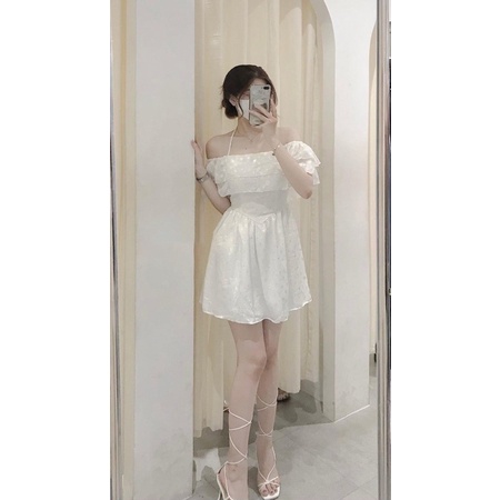 ĐẦM BẸT VAI TRẮNG NỔI DÂY CỔ YẾM 🥰🥰✨