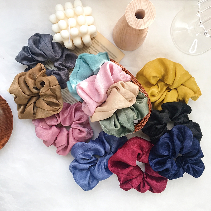 Dây Buộc Tóc Co Giãn Màu Trơn Thời Trang Cho Nữ (Hair Scrunchies)
