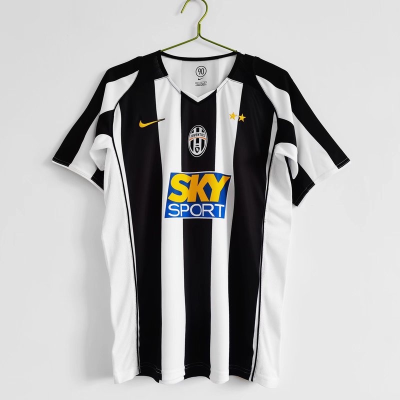 Áo Thun Bóng Đá Ngắn Tay Phong Cách Đội Tuyển Juventus Mùa Giải 2004 / 05