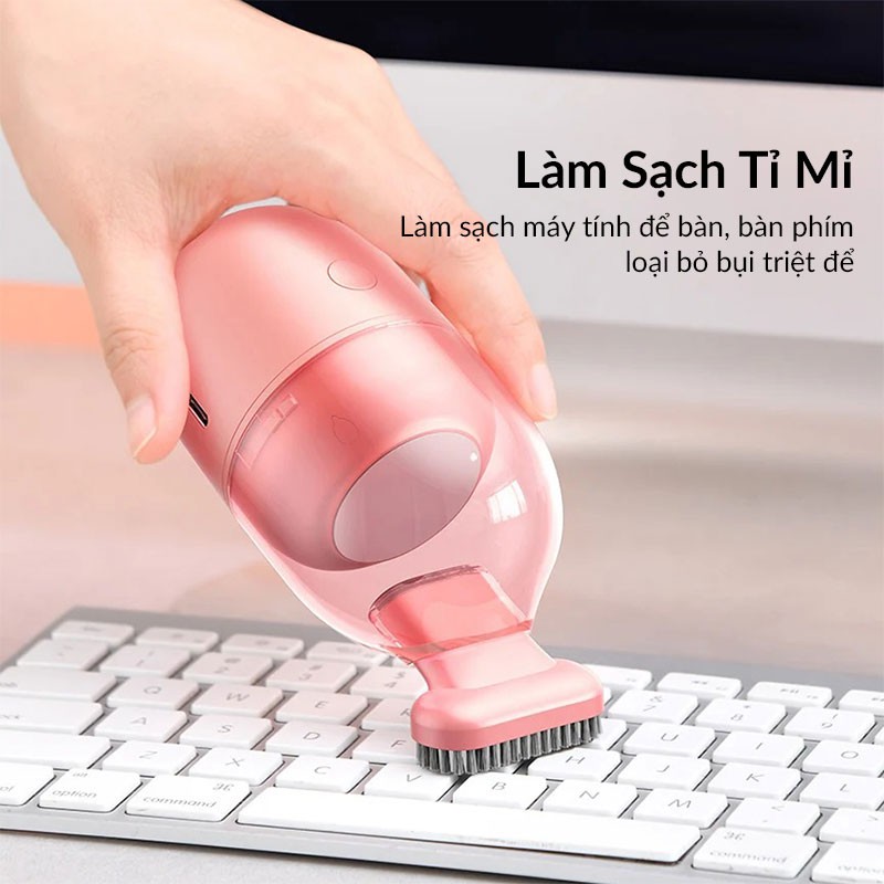 Máy Hút Bụi Mini Baseus C2 Desktop Capsule Vacuum Cleaner Nhỏ Gọn, Lực Hút Mạnh 1000Pa, Pin Sạc 900mAh, Màn Lọc 3 Lớp | BigBuy360 - bigbuy360.vn