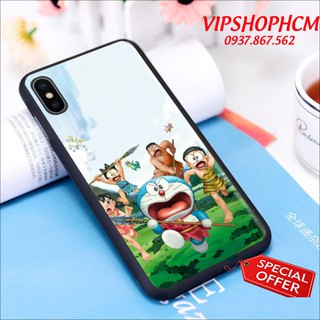 Ốp lưng iPhone X / XS / 7 Plus / 8 Plus / 8 Hình Doremon Phiêu Lưu - viền Silicon dẻo