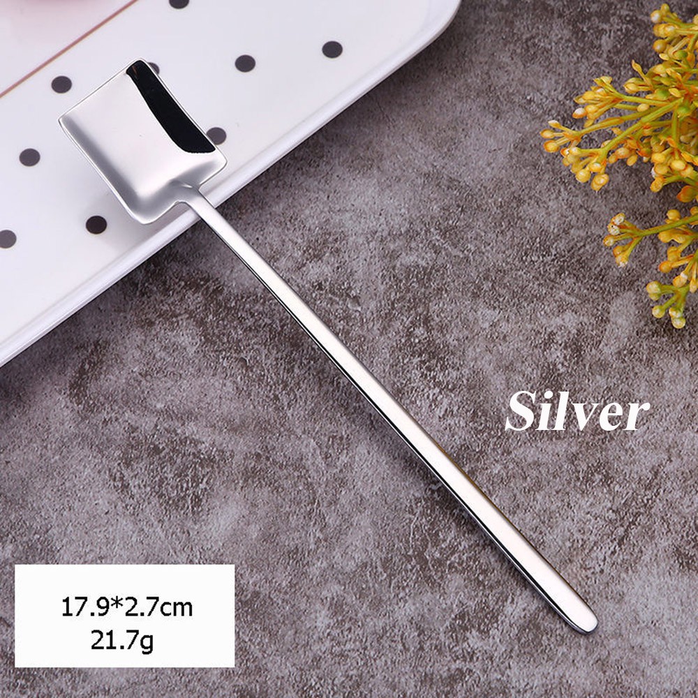 CONOPERY Muỗng cà phê bằng inox thiết kế cán dài đẹp mắt