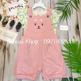 Set yếm Carter’s bé gái màu hồng