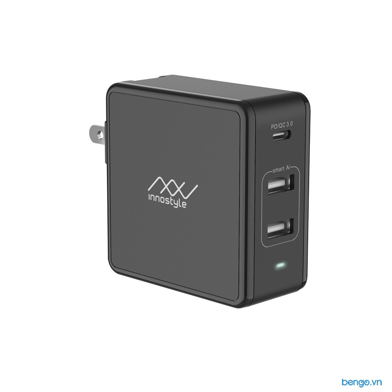 Sạc đa cổng Macbook Innostyle Gomax Plus 73W (USB-C PD 61W + 2 USB Smart AI)