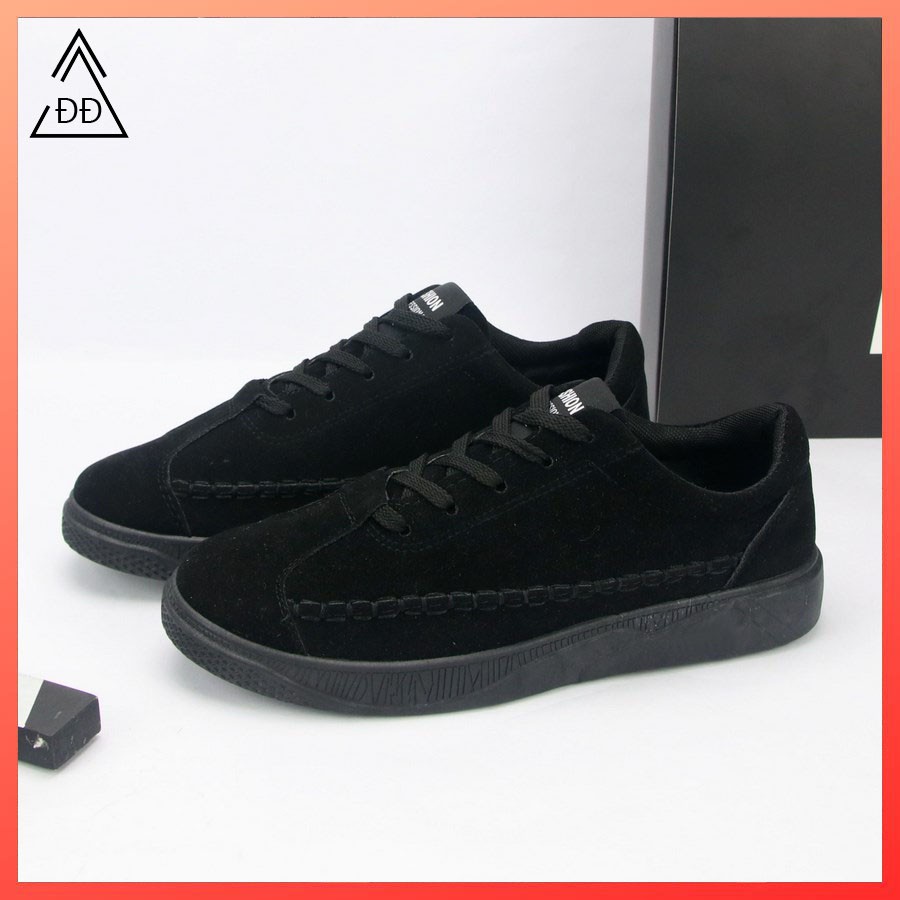 Giày sneaker nam full đen kiểu da lôn DD389 Shop ĐỊCH ĐỊCH