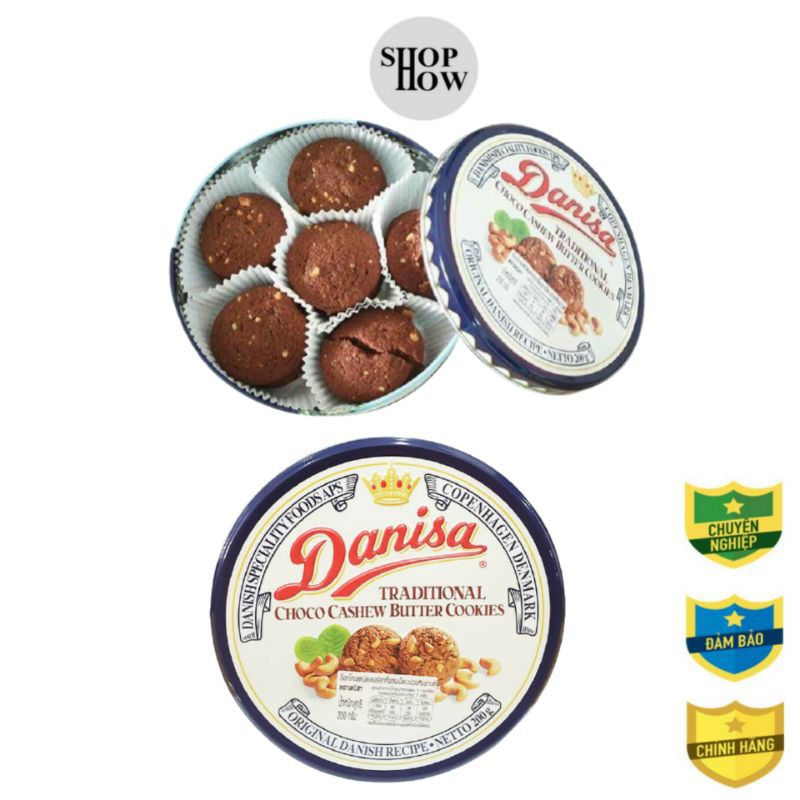 Bánh Danisa Hạt Điều Socola Thái Lan hộp thiếc 200g