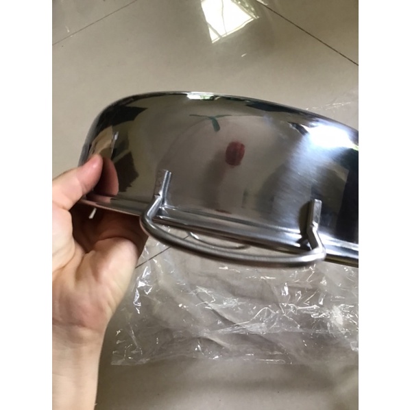 Nồi inox đáy từ Long Cook 28cm, nồi lẩu inox dùng tất cả các loại bếp