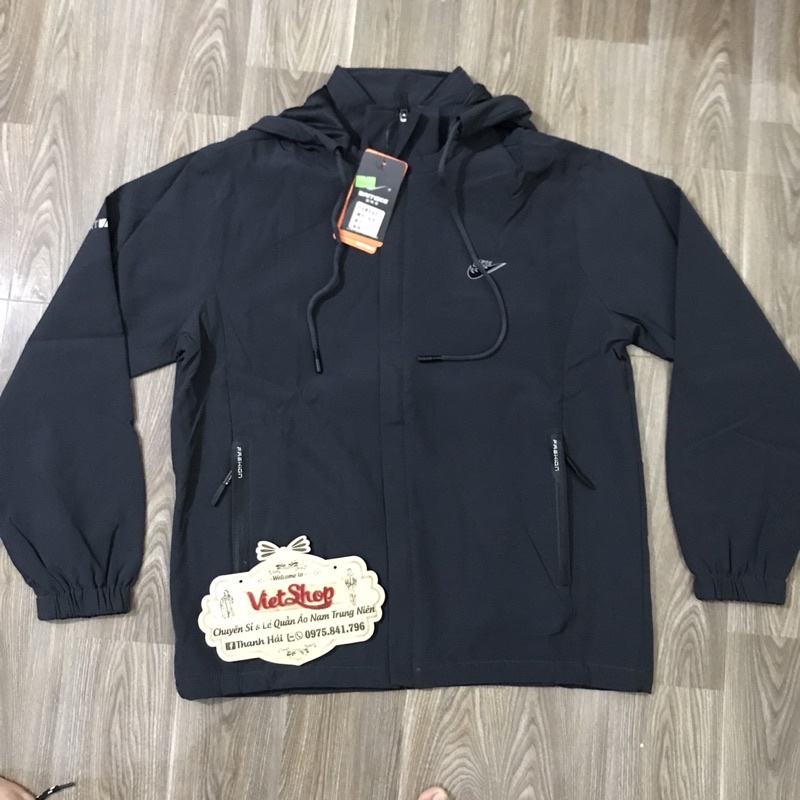 Áo khoác gió nam trung niên k nhăn nhàu  (ảnh thật)