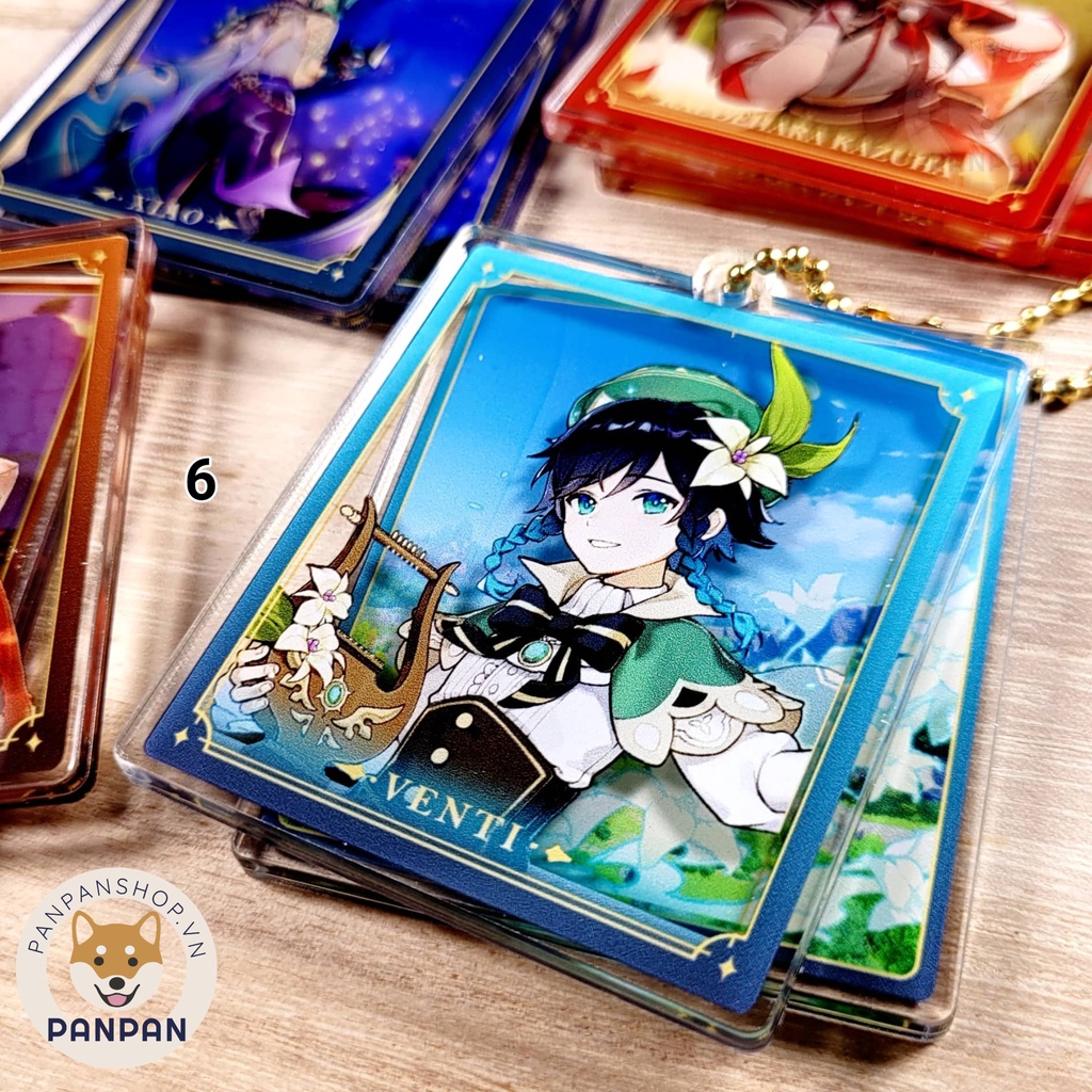 Móc khóa Anime Genshin Impact 2 lớp (6cm) DELUXE