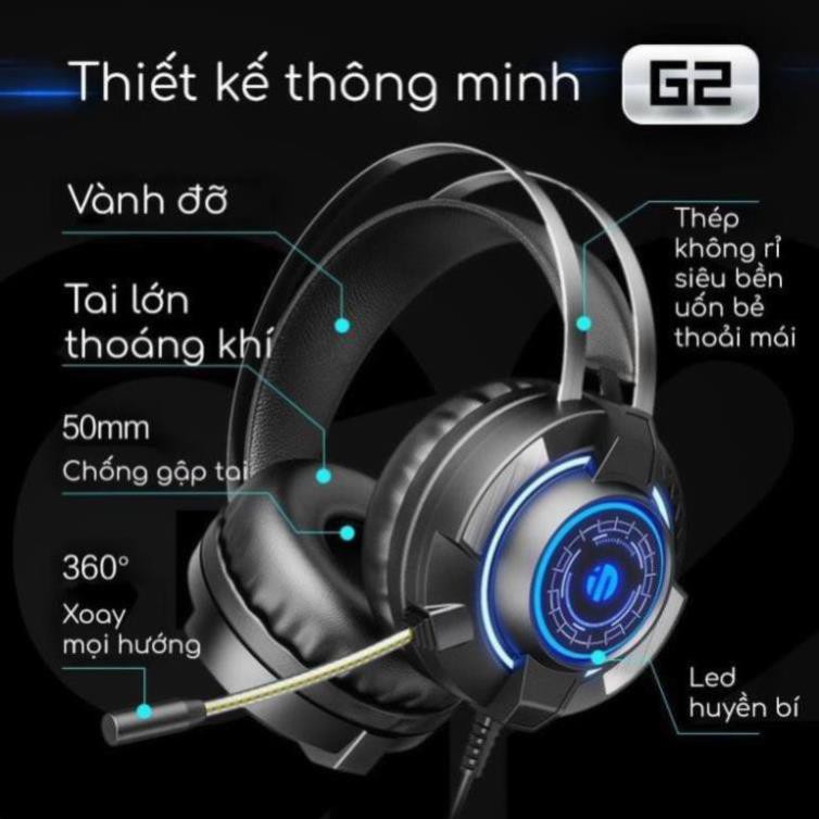 Tai nghe chụp tai 20s DREAM Inphic G2 tai nghe chụp đầu headphone gaming có mic led rgb siêu bass PC laptop smartphone