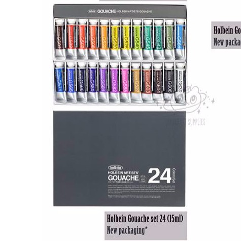 Màu Gouache Holbein set 15ml (Set 12,18, 24)