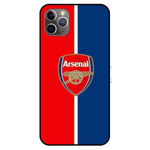 Ốp Lưng Iphone Logo Arsenal Chất Liệu Kính Cường Lực Dẻo Bóng