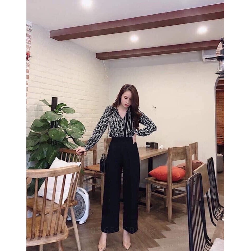 Quần Suông Ống Rộng cạp cao siêu xinh, mặc chân dài như siêu mẫu chất đẹp