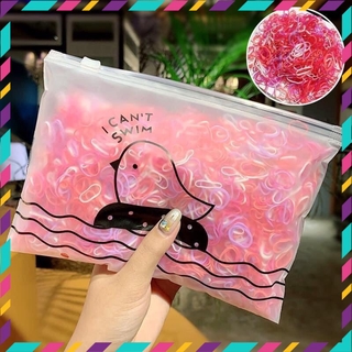 Set 1000 sợi Dây buộc tóc cho bé yêu có túi zip đựng siêu xinh
