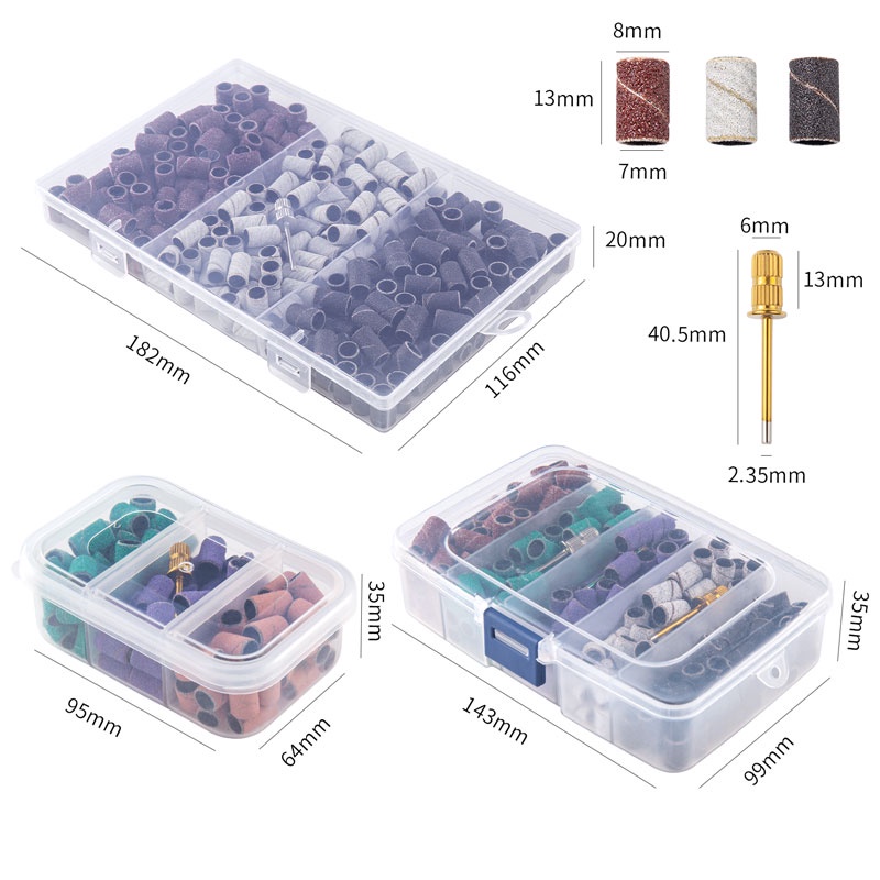 Dây Chà Nhám Móng Tay Nghệ Thuật#80#120#Bộ 180 Phụ Kiện Đầu Mài Móng Chuyên Dụng