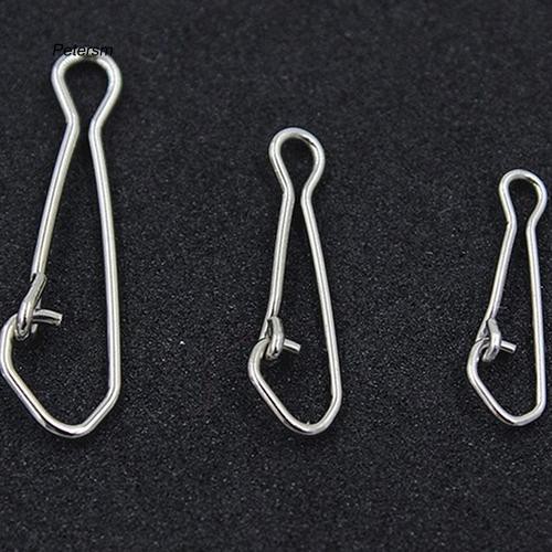 Set 100 móc khóa inox chuyên dụng 15 / 17 / 22mm phụ kiện câu cá