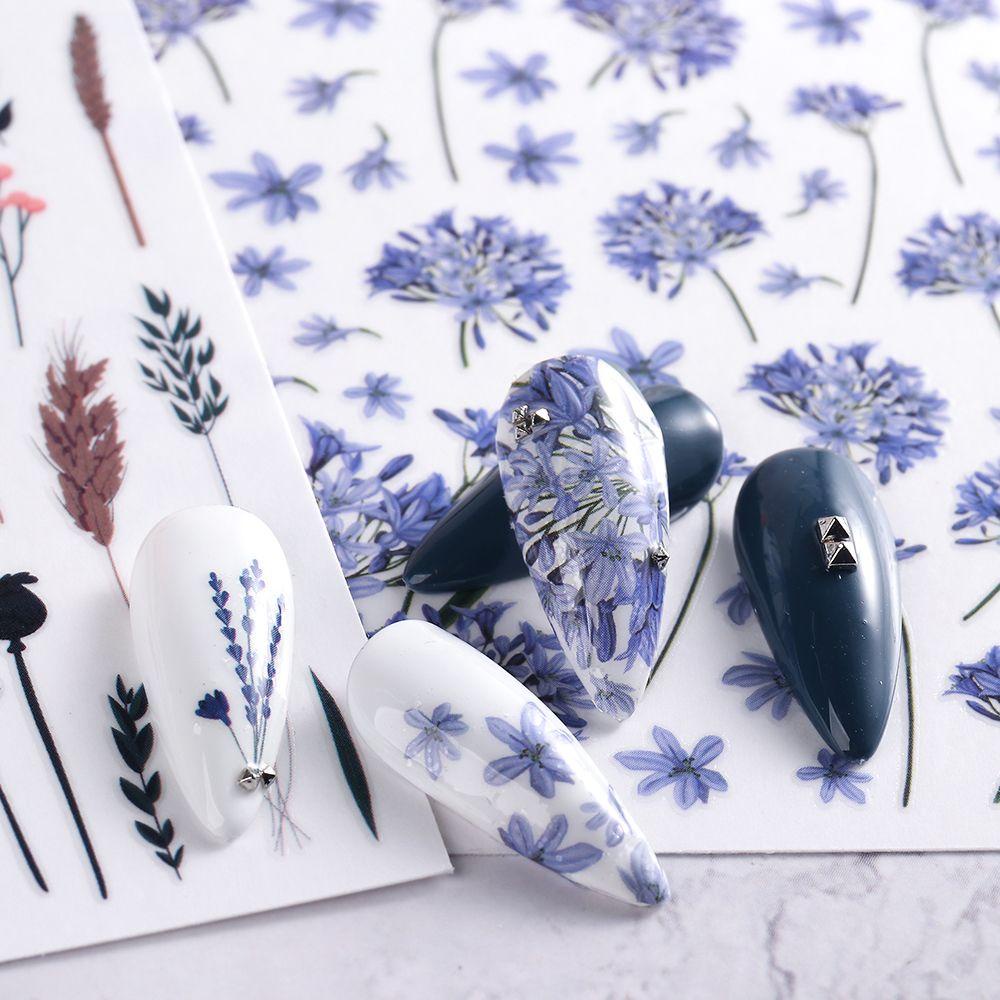 Miếng Dán Móng Tay Hình Hoa Anh Đào Nhiều Màu Sắc