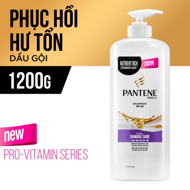 Dầu Gội Pantene 1200ml Phục Hồi Hư Tổn