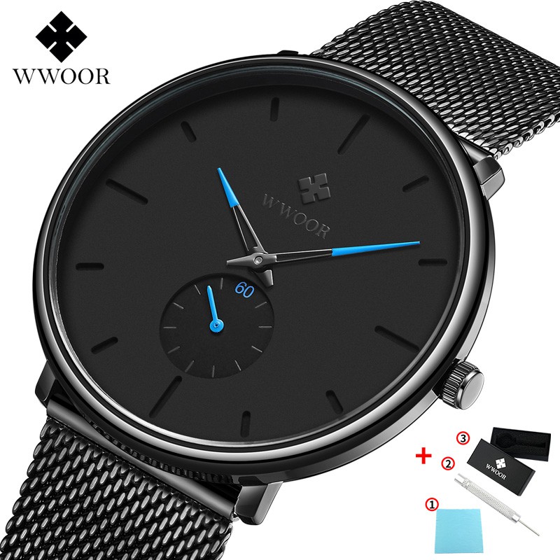 Đồng hồ đeo tay WWOOR thạch anh thời trang nam sang trọng 8855 | WebRaoVat - webraovat.net.vn