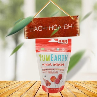 Kẹo mút hữu cơ 4 hương vị trái cây Yumearth gói 85g